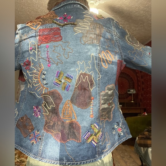 Chico’s funky denim jacket - Picture 3 of 5